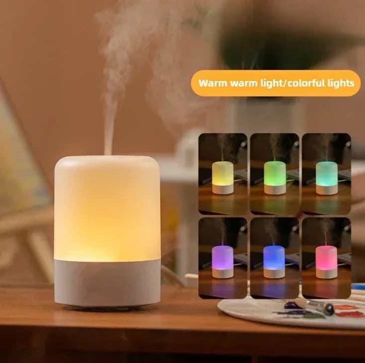 120ML USB humidificateur purificateur Mini arôme diffuseur d'huile essentielle pour maison voiture muet brumisateur diffuseur avec lampe de couleur LED