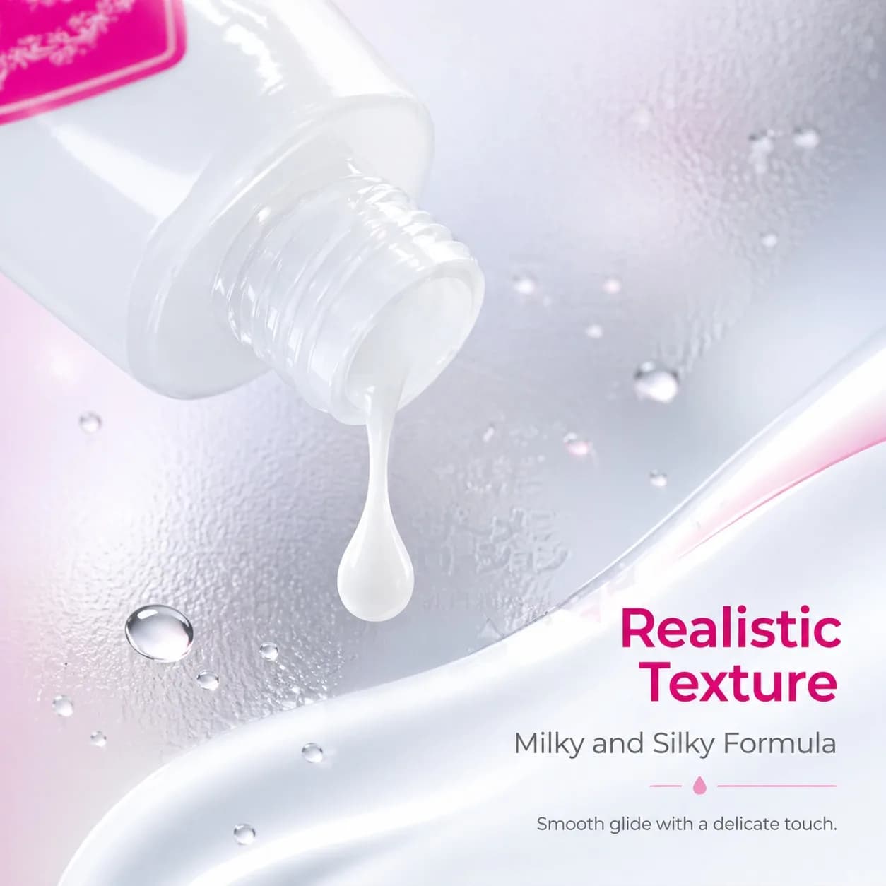 Lubrifiant liquide simulé pour soins intimes 500 ml, pour adultes, couleur lait blanc, soluble dans l'eau, pour le plaisir sexuel.