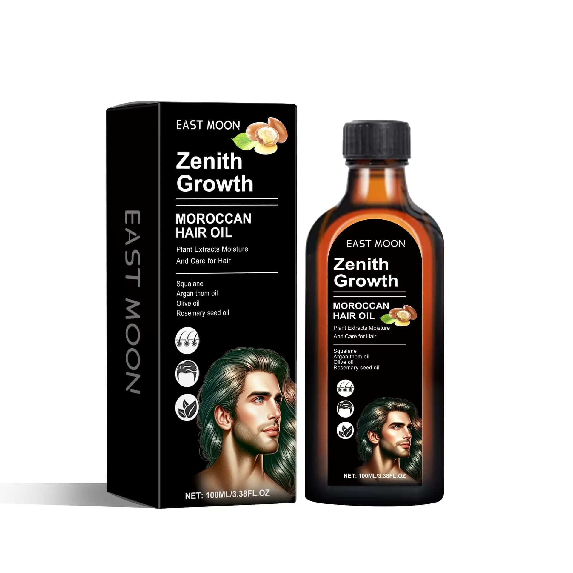 Huile Essentielle Traitante pour la Croissance des Cheveux, Nourrissante et Hydratante, Anti-Frisottis, pour Cheveux Secs et Abîmés, à la Rosemarie, pour la Repousse Capillaire