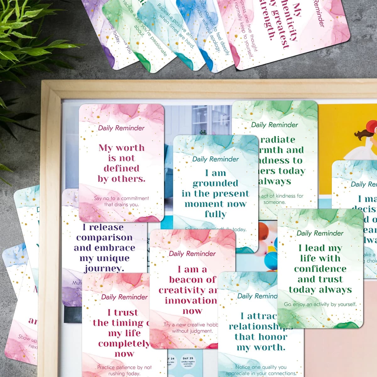 Cartes d'encouragement vierges pour l'écriture, cartes d'affirmation positive pour la croissance personnelle d'amour personnel, cadeau pour ami, famille, 60 pièces