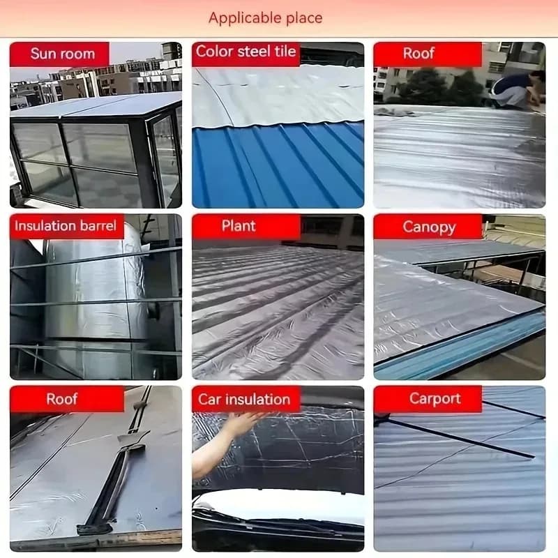 Rouleau d'isolation auto-adhésif pour la réduction du bruit dans les toits et les chambres, insonorisation et isolation thermique, matériau de construction