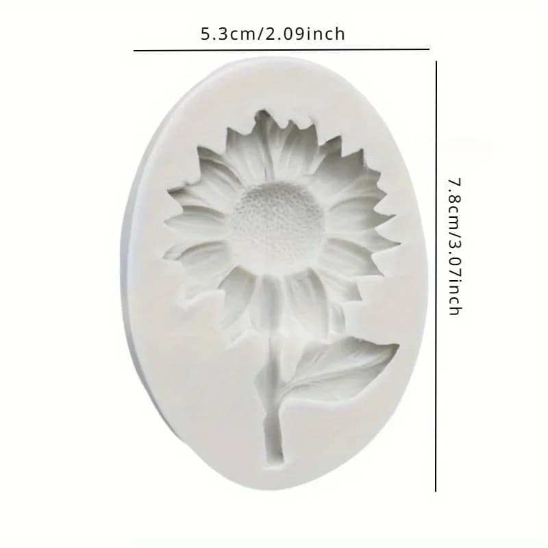 Moule à Fondant de gâteau de tournesol, moule en Silicone de fleur de soleil pour bricolage, moule de pâte de gomme artisanale de sucre de bonbons au chocolat