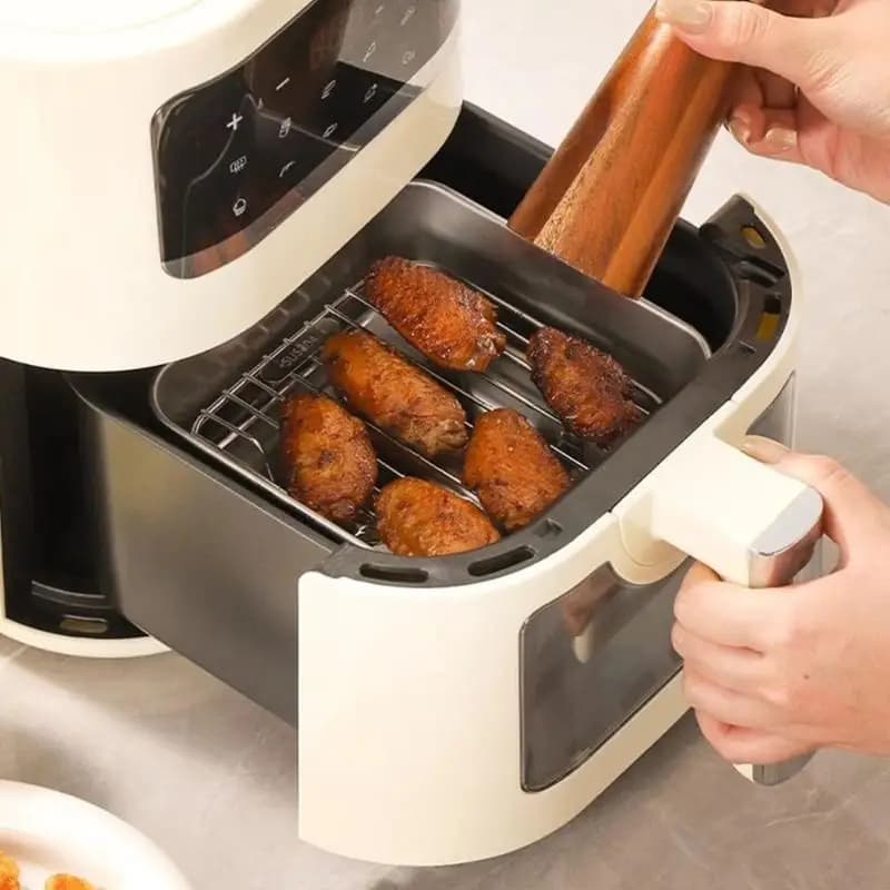 Grille de drainage d'huile pour friteuse à air en acier inoxydable 304, résistante à la chaleur, facile à nettoyer, accessoire de cuisine pour la cuisson, la grillade et la rôtisserie