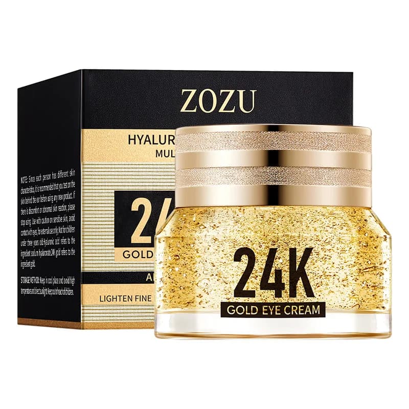 Crème pour les yeux à l'acide hyaluronique or 24 carats, Anti-cernes, sacs pour les yeux, raffermissant, hydratant, produits de soins pour la peau