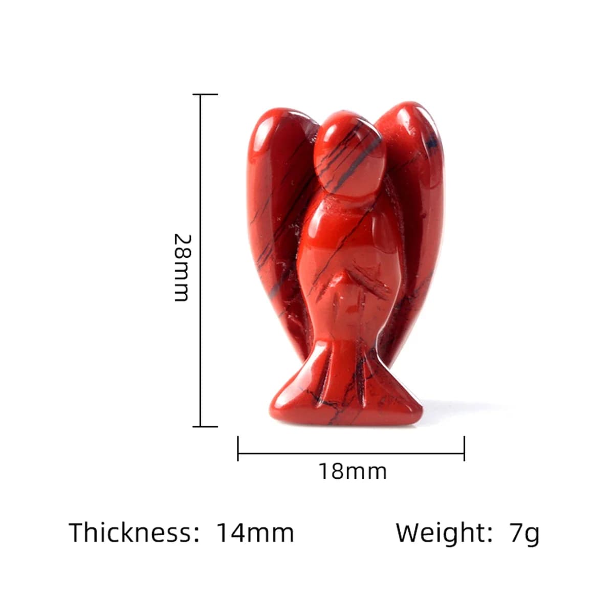 Statue d'Ange Carimplantée en Pierre Précieuse Naturelle, Figurine de Guérison Reiki, Décoration de Maison, Bibelot Artisanal, Cadeau de Noël, 1 Pièce