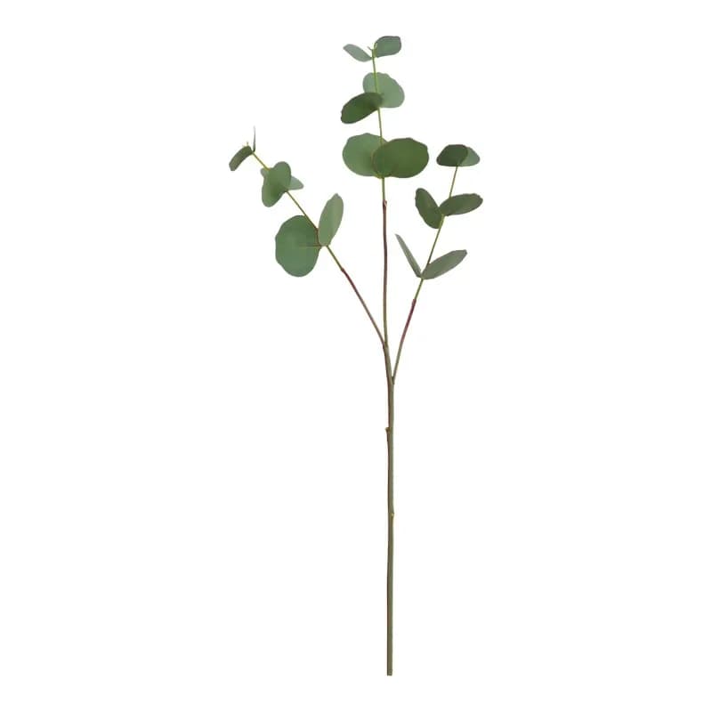 Feuilles d'eucalyptus artificielles pour la décoration de la maison, plantes vertes, feuilles à double couche, feuilles de citron trident, 55cm