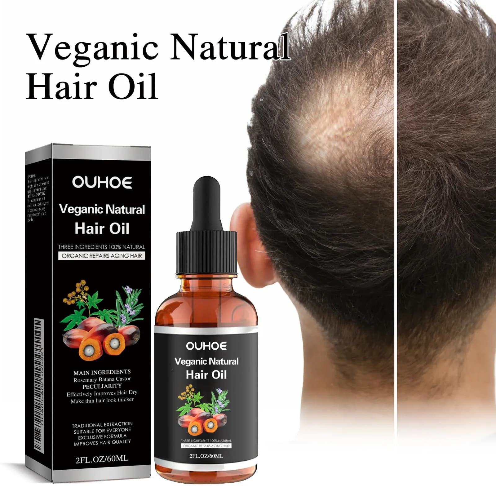 Huile capillaire mixte hydratante et réparatrice, adoucissante, soin capillaire, huile essentielle nutritive pour massage