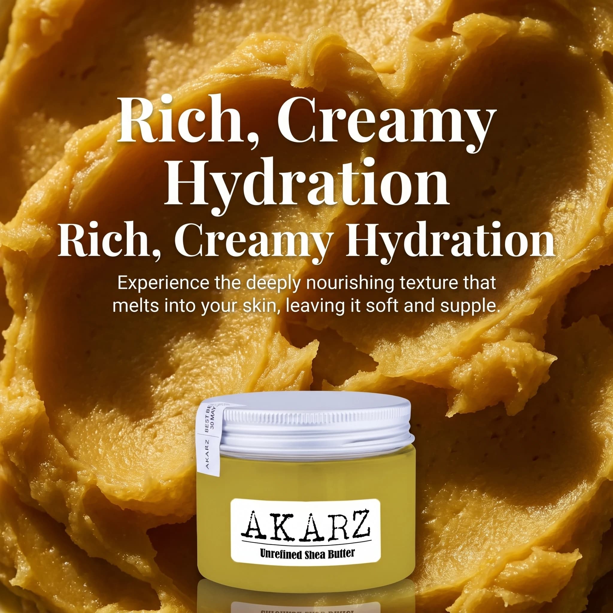 AKARZ-Poupée de karité non raffinée, produits de soins de la peau, matière première cosmétique, huile de base, jaune, solide, origine Afrique de l'Ouest, haute qualité