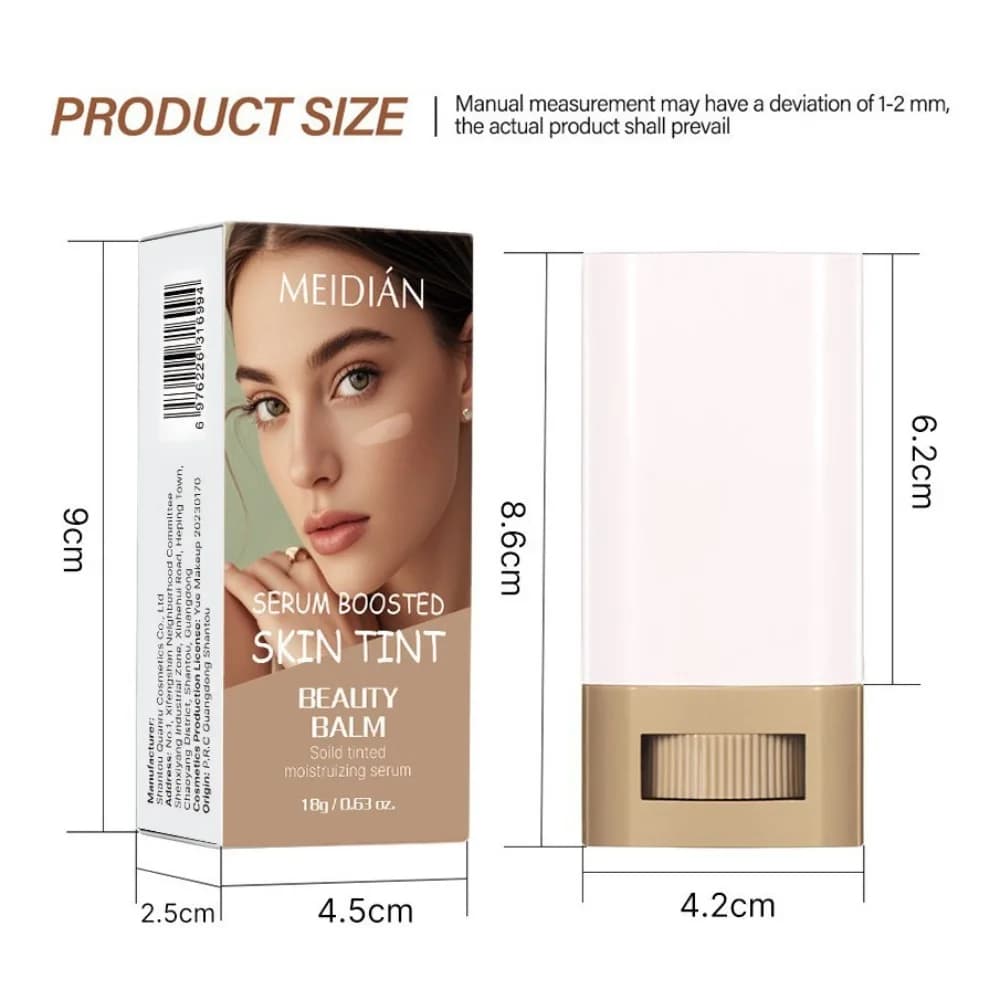Bâton de crème de fond de teint teinté, imperméable, durable, contrôle de l'huile, maquillage d'acné, lisse, hydratant, correcteur, sérum, baume, 6 couleurs
