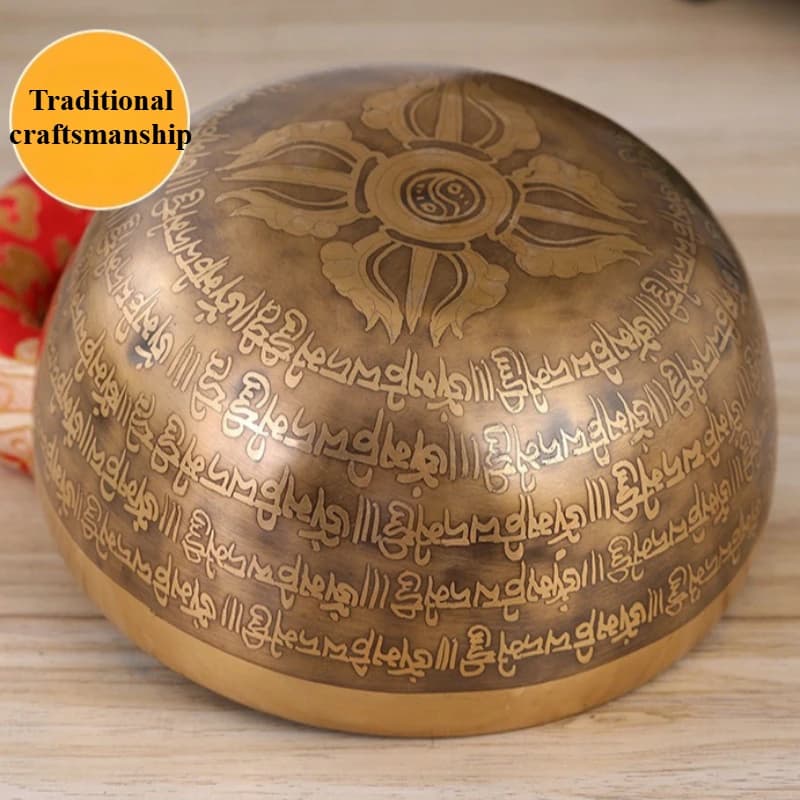 Bol chantant tibétain, méditation, guérison sonore, bol sonore du Népal, bol chantant en cuivre fait à la main, ornement bouddhiste, bols décoratifs