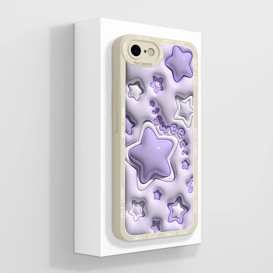 Pour iPhone 7 8 coque de téléphone peinture à l'huile couverture arrière