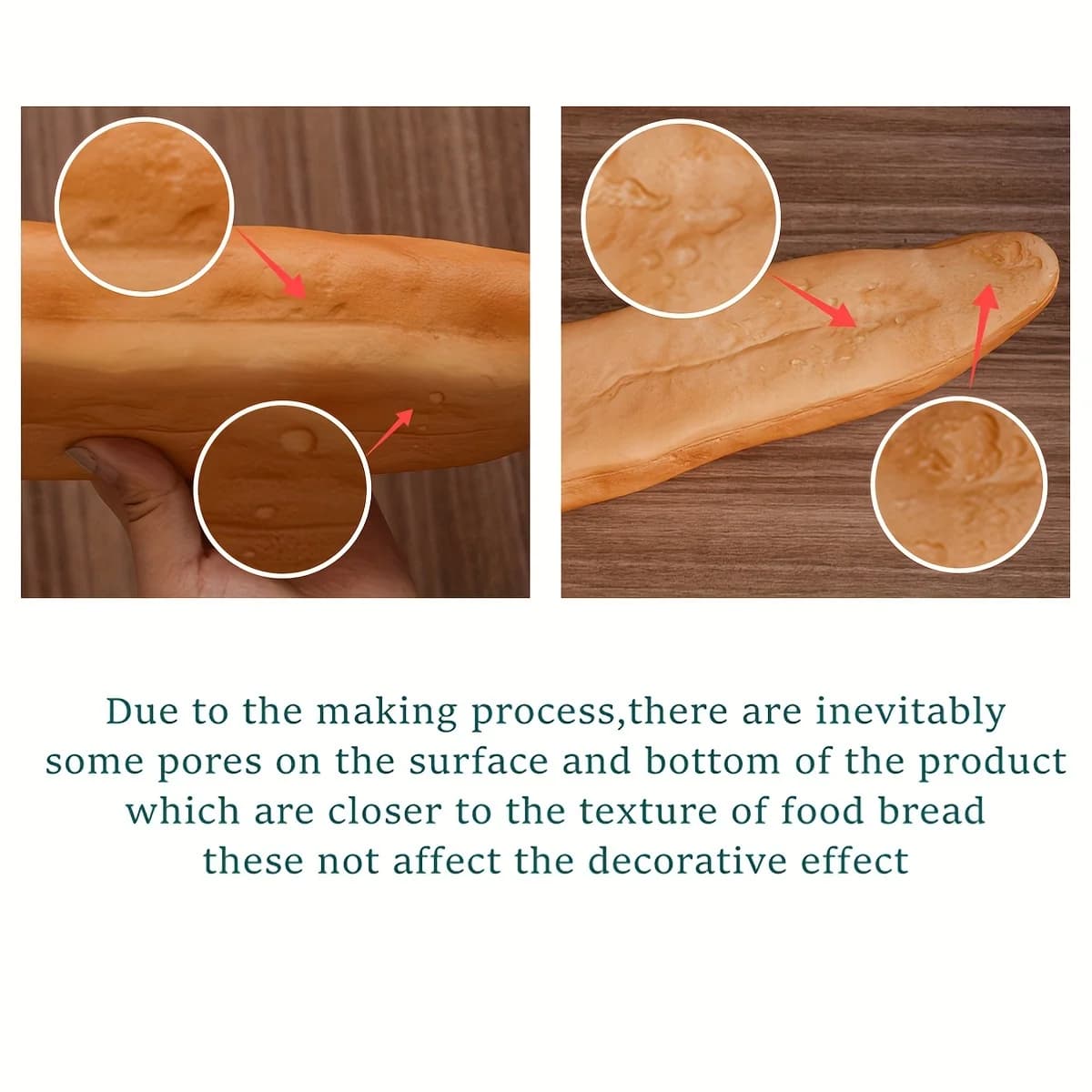 Faux accessoire de pain Baguette, modèle de pain français réaliste en PU pour la décoration de la cuisine à domicile, arrière-plan de photographie, décoration de fête