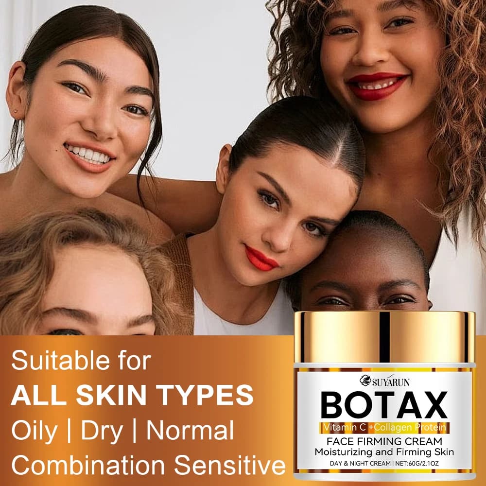 SUYARUN Crème visage anti-âge professionnelle Botax |   Formule de réduction des rides et de raffermissement de la peau |   Ingrédients naturels.