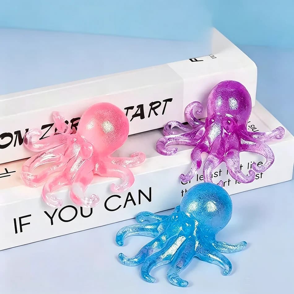1 pièce Nouveau Jouet Sensoriel Méduse à Pâter et à Presser