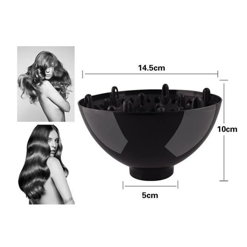 Diffuseur de cheveux universel Adaptable pour sèche-cheveux avec conception rotative cheveux bouclés grande capuche de vent forme fixe dispersant le vent