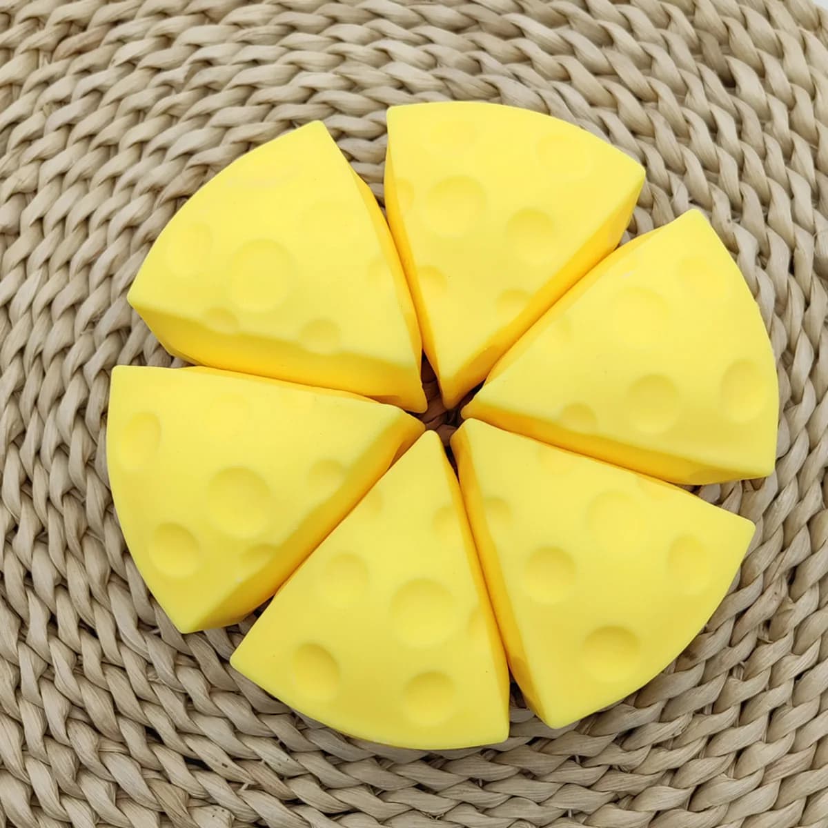 Jouet Squishy en forme de fromage, jouet à presser en forme de fromage, doux, mignon, anti-stress, à pincer, collant, à récupération lente, pour adultes