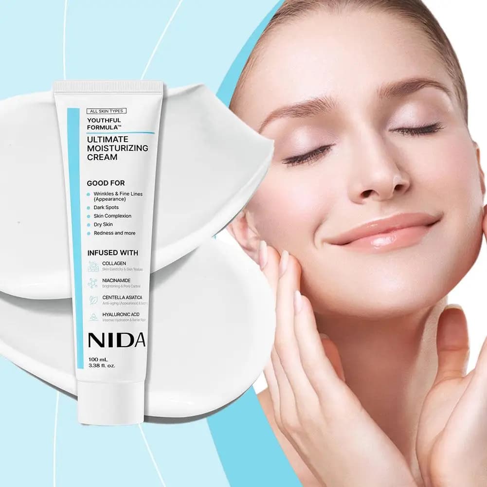 NIDA – crème hydratante ultime, Anti-âge, réparatrice, apaisante, pour les pores, réparation des rougeurs, Essence blanchissante, soins pour la peau