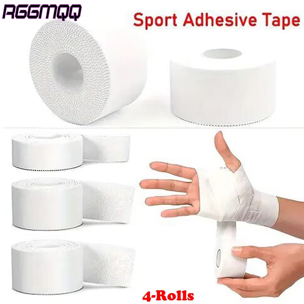 Ruban de sport athlétique à 4 rouleaux |   Très fort, facile à déchirer, sans résidus collants |   Meilleur ruban pour athlètes et formateurs |   Doigts chevilles poignet