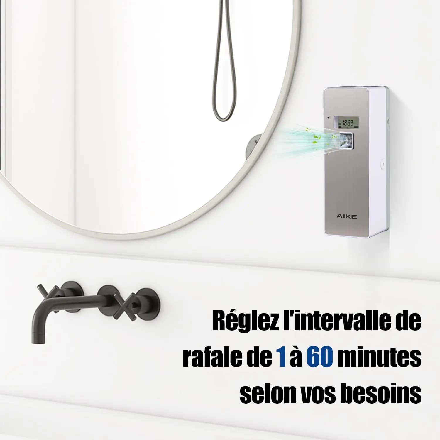 AIKE Diffuseur automatique de parfum de désodorisant avec écran