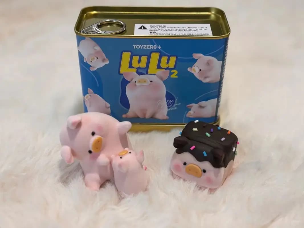 Authentique Lulu Pig classique Ii boîte aveugle figurine à collectionner mignon petit cochon chambre décoration jouet à la mode cadeau d'anniversaire