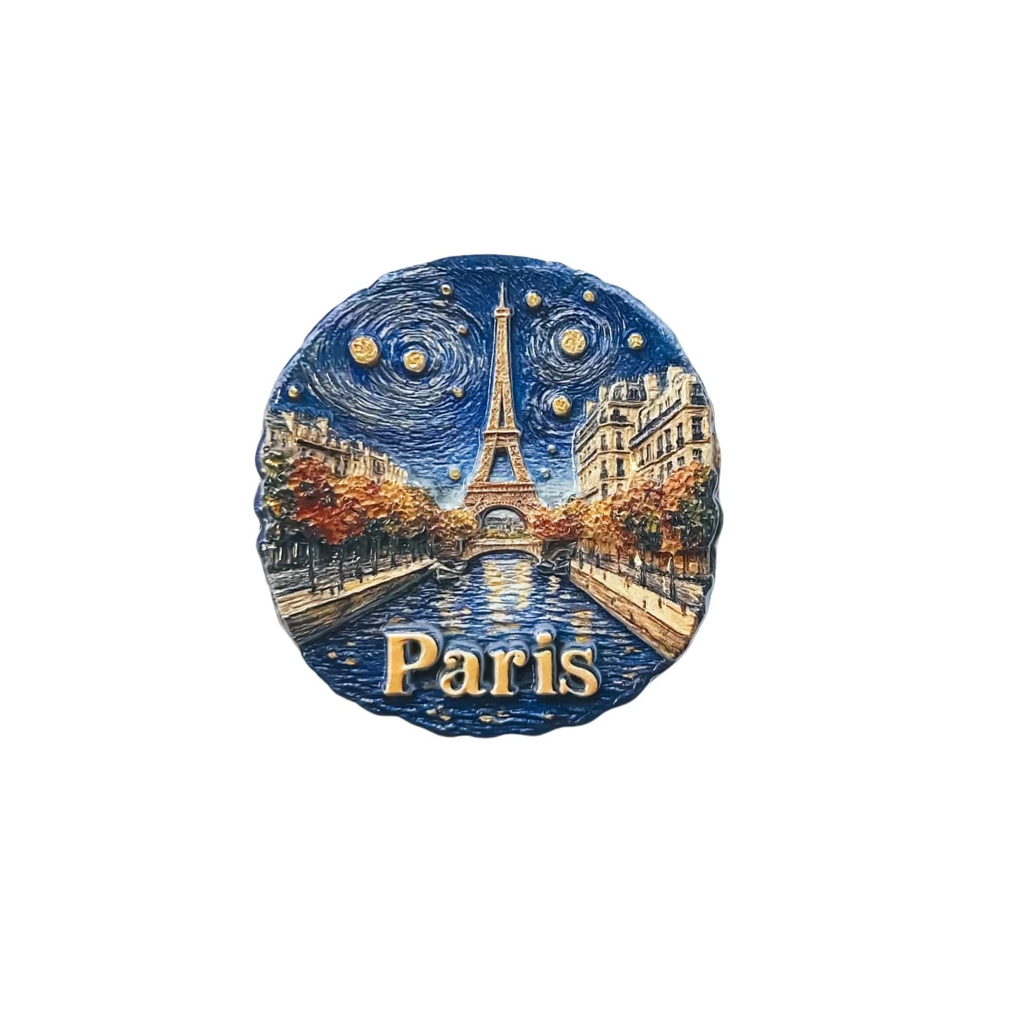 France, Tour Eiffel à Paris, autocollants pour réfrigérateur Street View, caractéristiques du ciel nocturne étoilé, décoration atmosphérique pour la maison