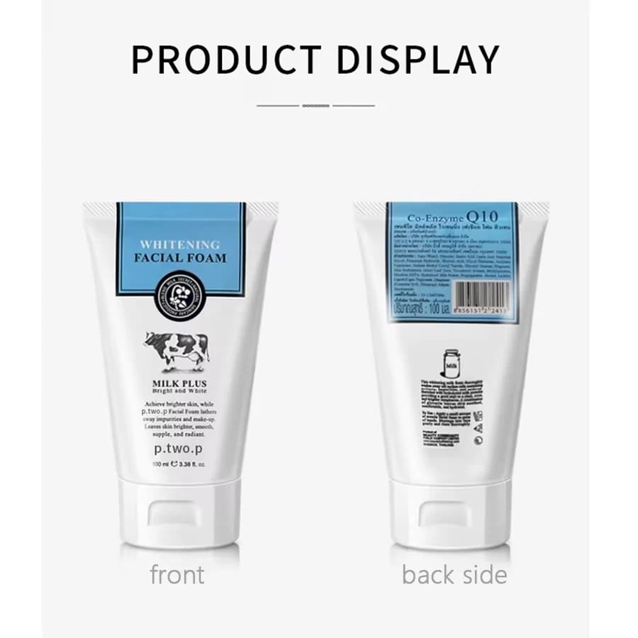 PTWOP blanchissant nettoyant pour le visage mousse hydratant en profondeur nettoyant acné lait contrôle de l'huile exfoliant rétrécissement des Pores lavage du visage