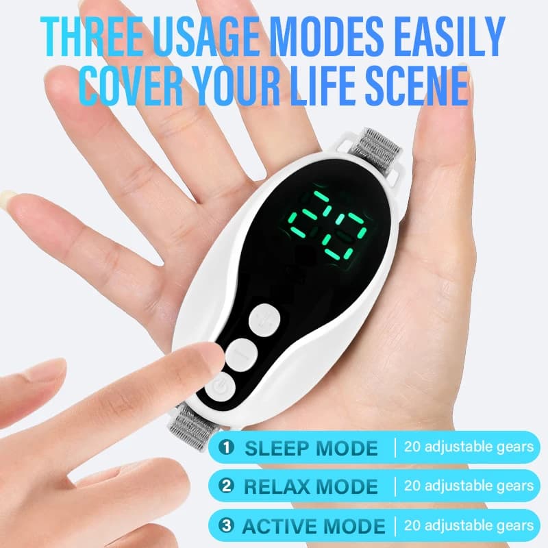 Nouveau 1 ensemble portable 20 niveaux EMS aide au sommeil traitement de Relaxation microcourant impulsion dispositif d'hypnose adapté à l'insomnie et à l'anxiété