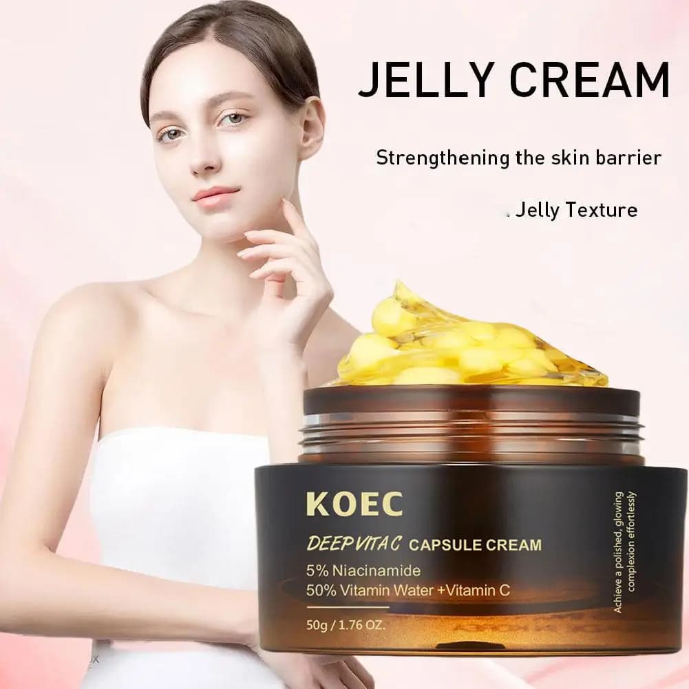 Crème de capsules de collagène rose 5% Niacinamide collagène hydrolysé crème de gelée hydratante en profondeur hydratant dodu, soin nourrissant pour la peau