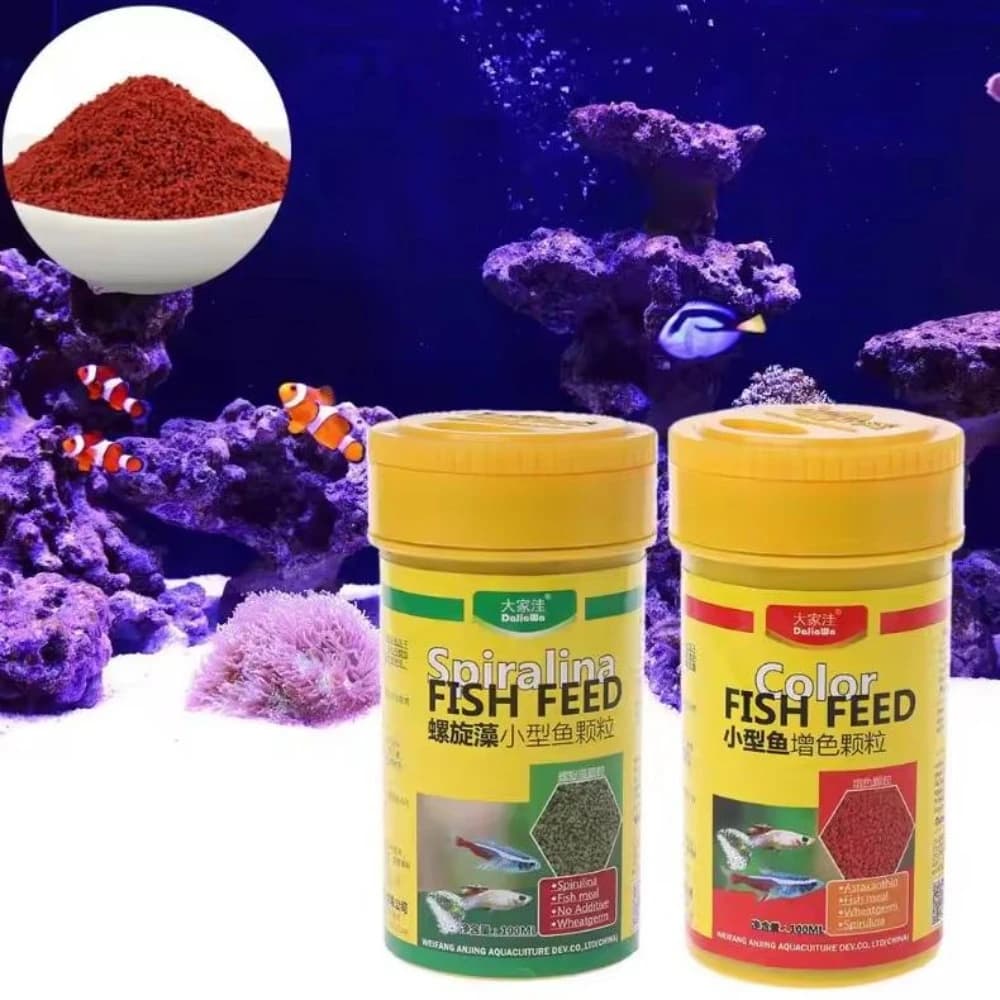 100ml poissons tropicaux spiruline alimentaire granule poisson Nutrition alimentaire pour Aquarium Aquarium couleur améliorée alimentation mangeoire fournitures