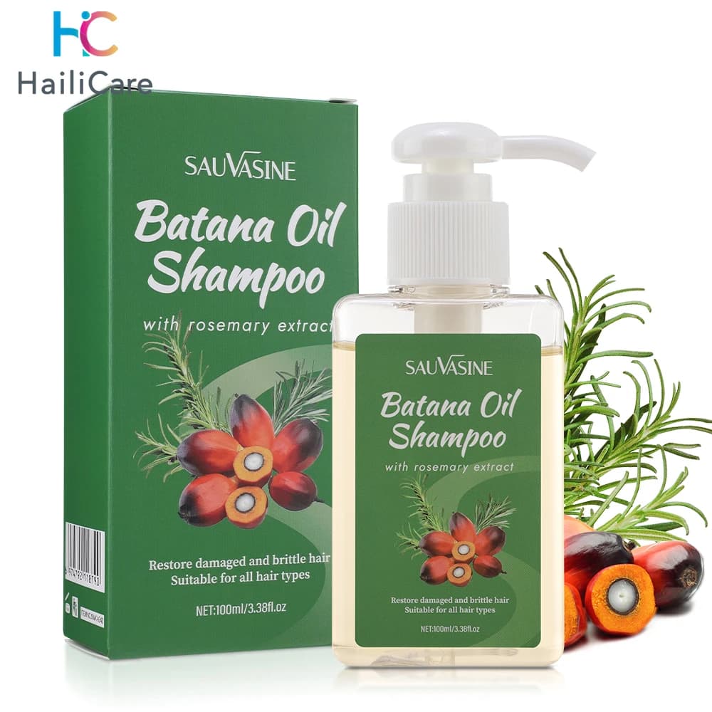 Shampoing nourrissant à l'huile de Batana pour tous les cheveux, 100ML, apaisant, pour le cuir chevelu, réparation Intense, avec extrait de romarin