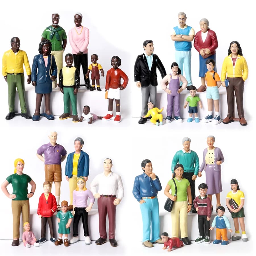 Familles multi-culture réalistes