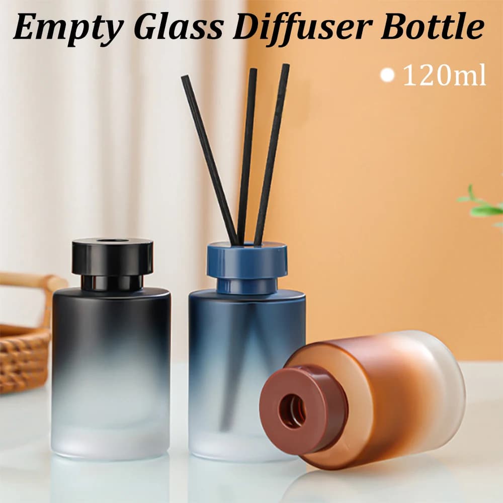 Bouteille diffuseur vide en verre de 120ML, rechargeable, accessoires de parfum, pot diffuseur de remplacement d'aromathérapie, bricolage, salle de bain à domicile