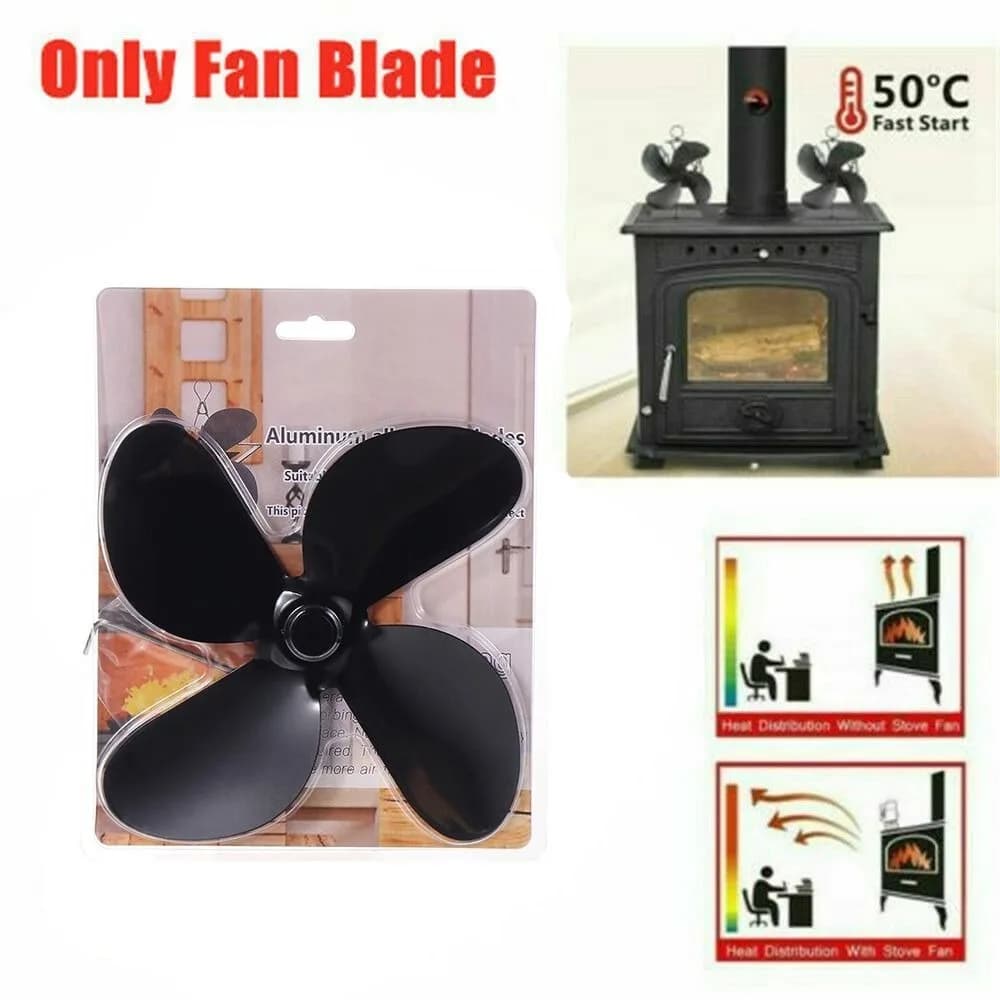 Ventilateur de poêle à bois à 4 pales