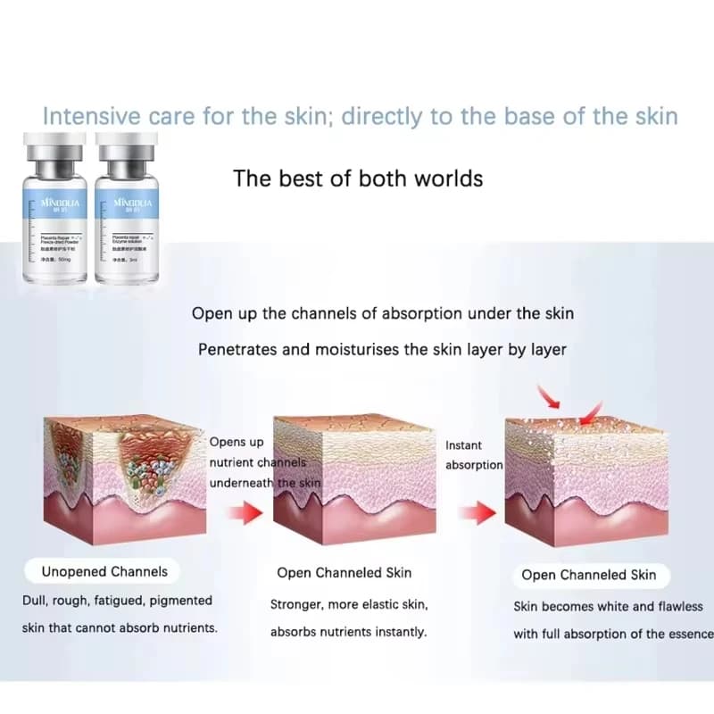 Poudre lyophilisée de polypeptide facial, booster de peau, essence réparatrice, hydratante, nourrissante, resserre les pores, rajeunit la peau, soin de la peau
