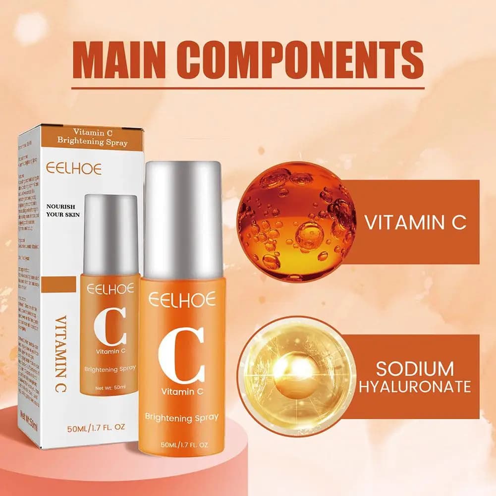 Brume hydratante à la vitamine C, essence hyaluronique nourrissante, améliore la peau élastique, soin de la peau frais, sans paquet d'eau, sérum vaporisateur