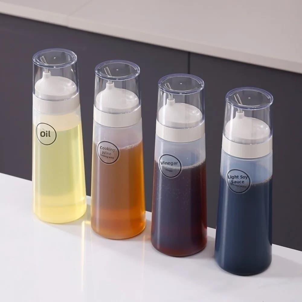 Bouteille à presser en plastique pour condiments