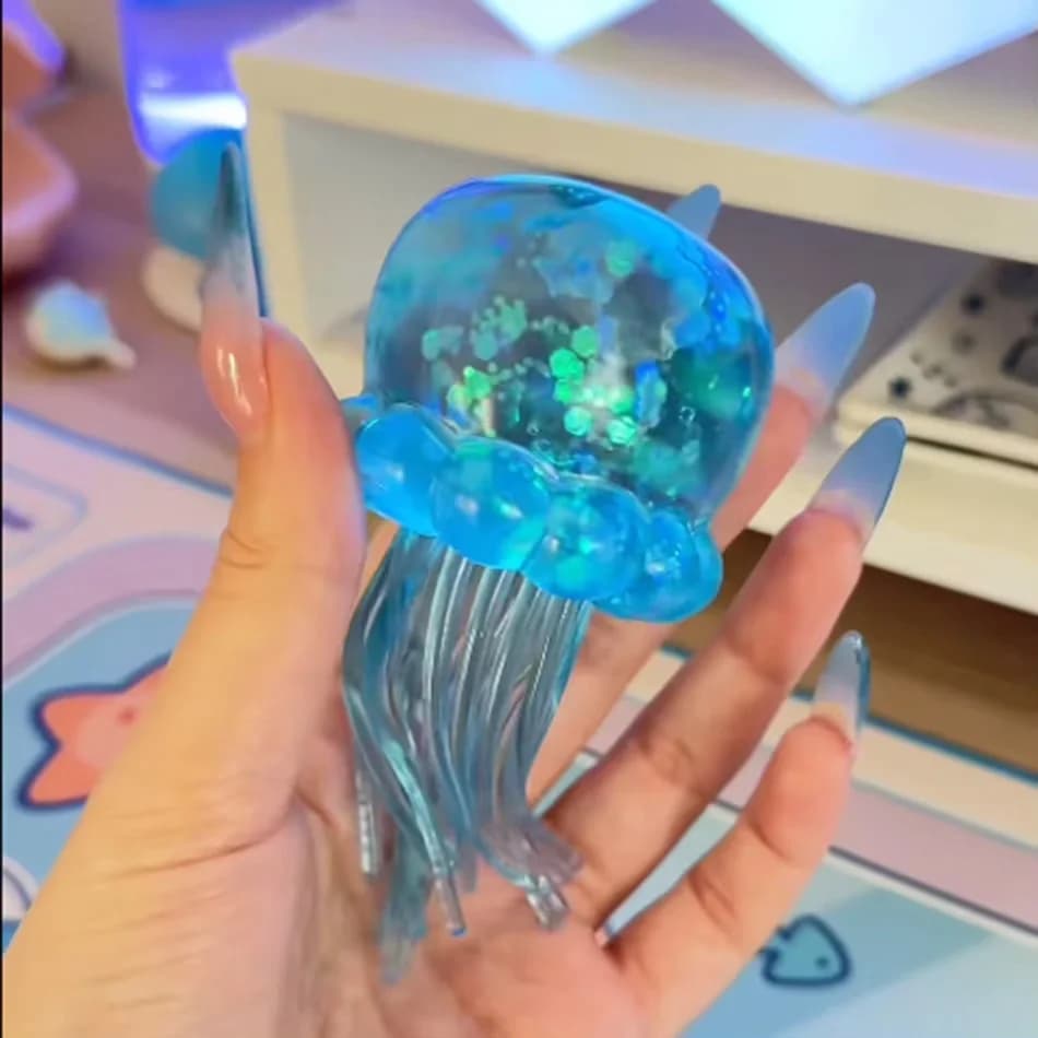 Nouveau Jouet Sensoriel Méduse à Presser et à Modeler