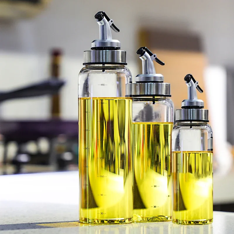 Distributeur d'huile pour accessoire de cuisine, bouteilles de stockage en verre pour huile et vinaigre, bouteille d'huile d'assaisonnement de cuisine, bouteille de Sauce