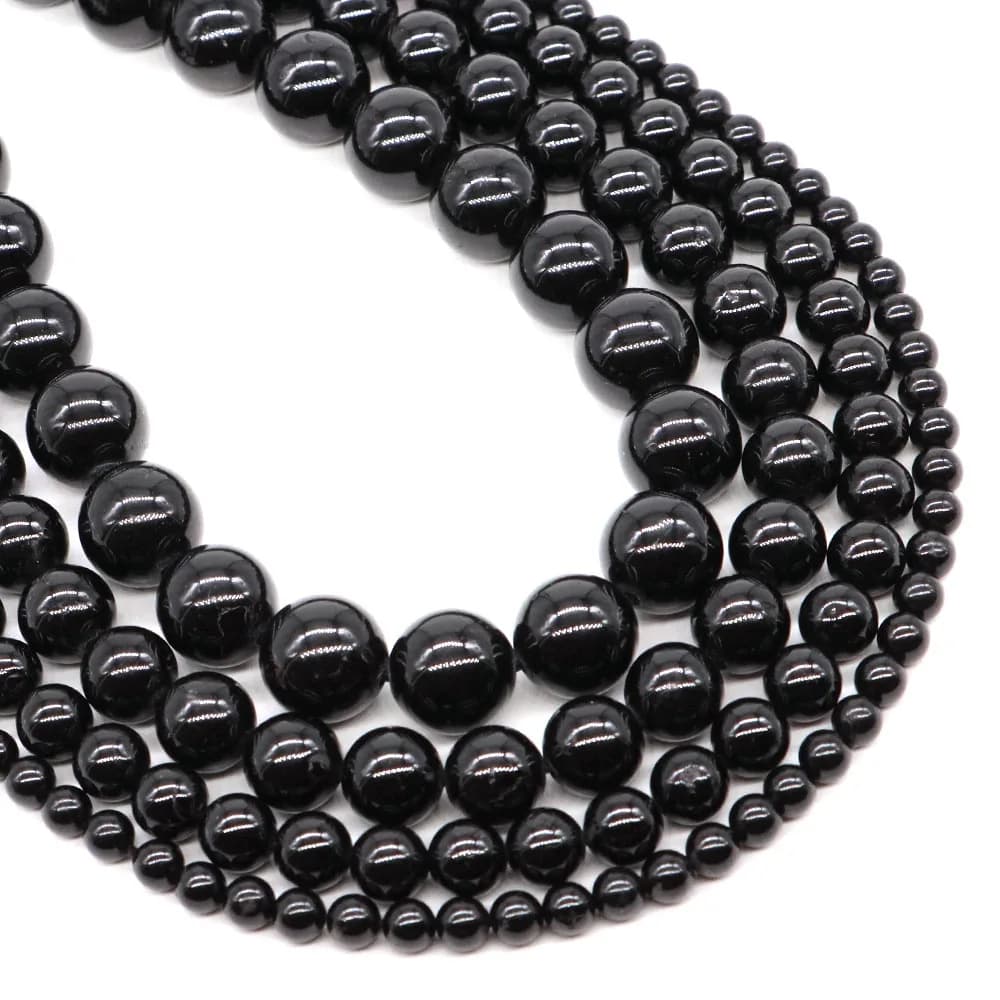 Perles de Tourmaline noire 4/6/8/10mm