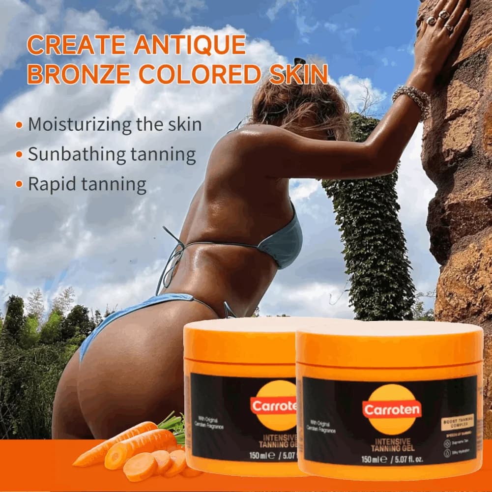 Gel bronzant chatoyant à la carotte - Lotion bronzante sans soleil pour le visage et le corps