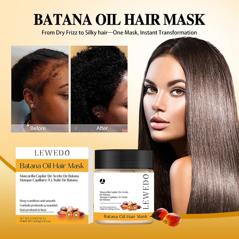 Après-shampoing à l'huile de Batana biologique pour cheveux secs et crépus