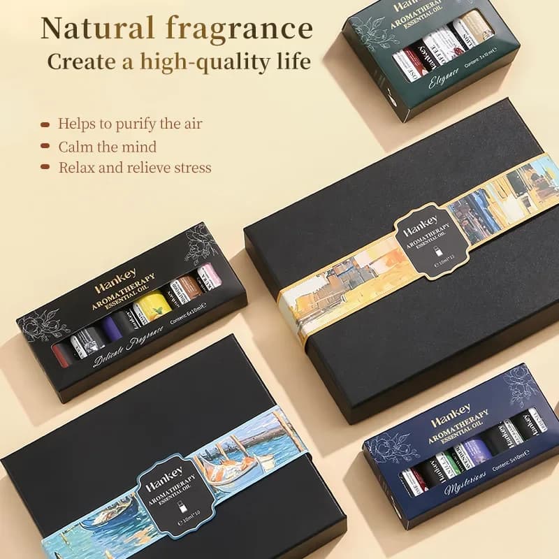 Coffret Cadeau d'Huiles Essentielles Aromathérapeutiques Solubles dans l'Eau
