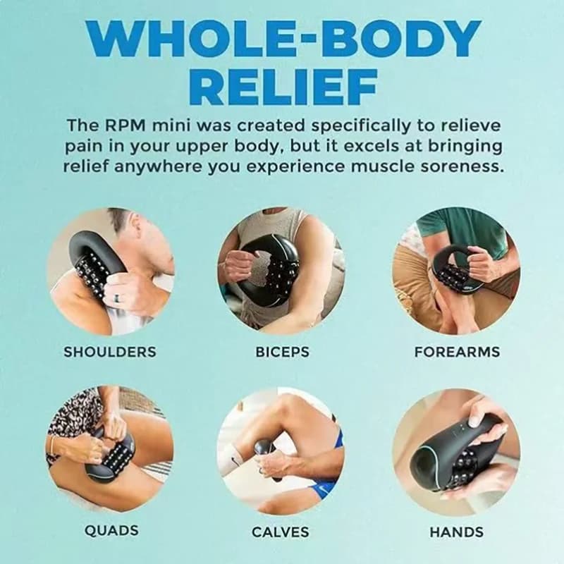 Masseur électrique à roulettes pour la récupération musculaire et le soulagement de la douleur - Rouleau de massage profond manuel pour les jambes, les bras, le dos