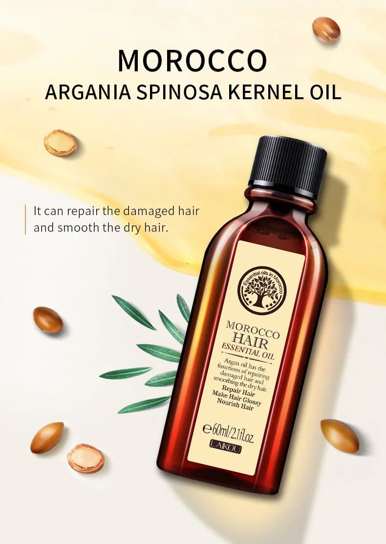 Laikou huile essentielle d'argan pour cheveux
