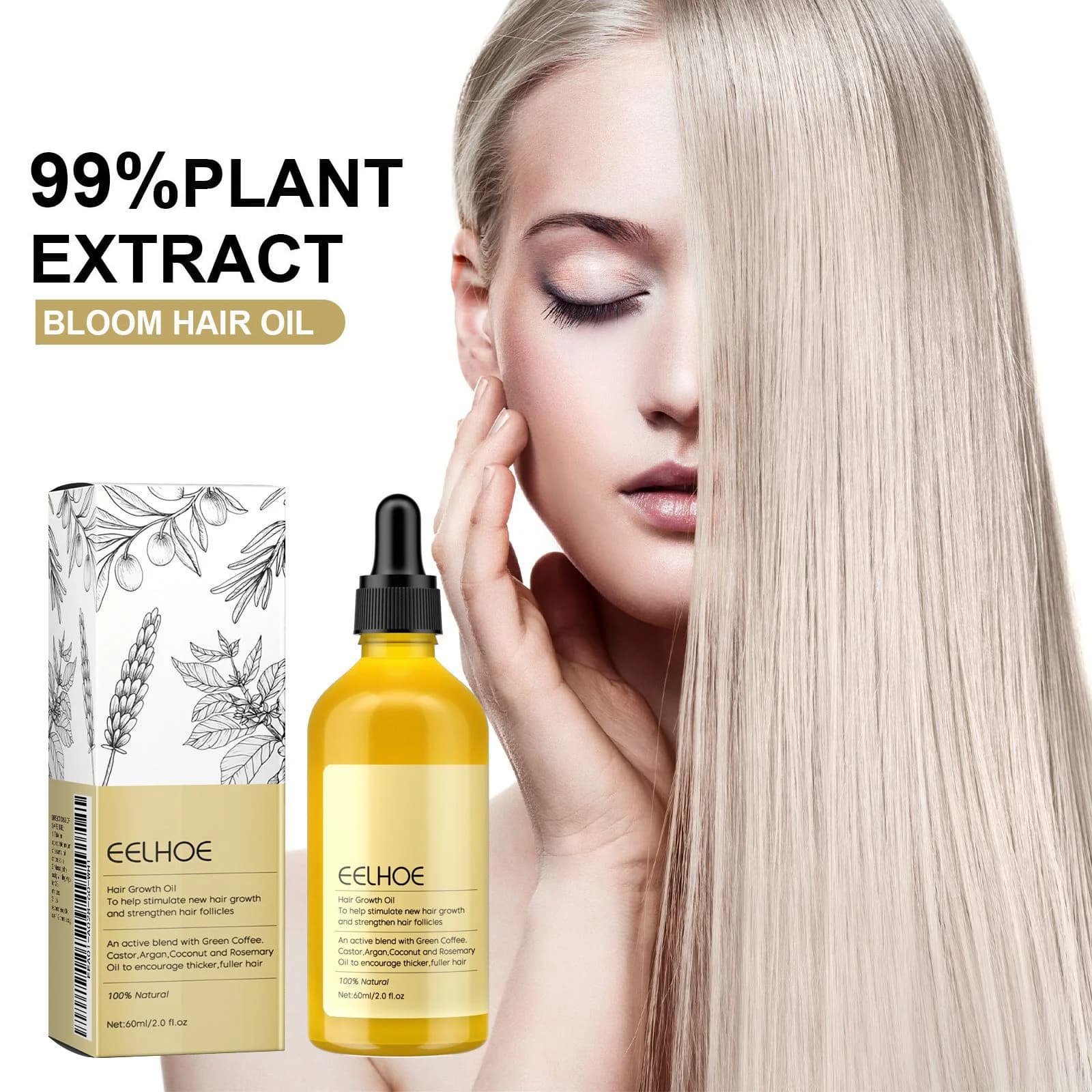 1/2/3 pièces huile naturelle de croissance des cheveux romarin Anti perte de cheveux repousse réparation hydratante Anti calvitie huile de sérum de croissance rapide des cheveux
