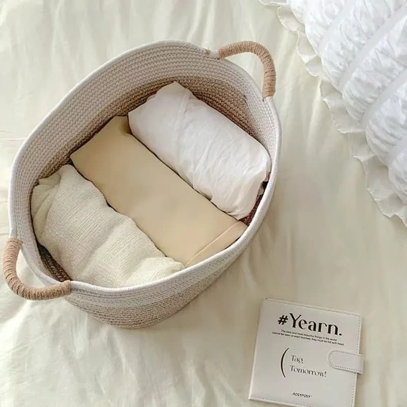 Paniers tissés en corde pour organiser le panier de rangement