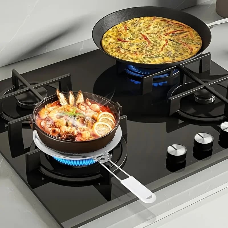 1 pièce Plaque de Diffusion de Chaleur Double Épaisseur en Acier Inoxydable pour Cuisinières à Gaz