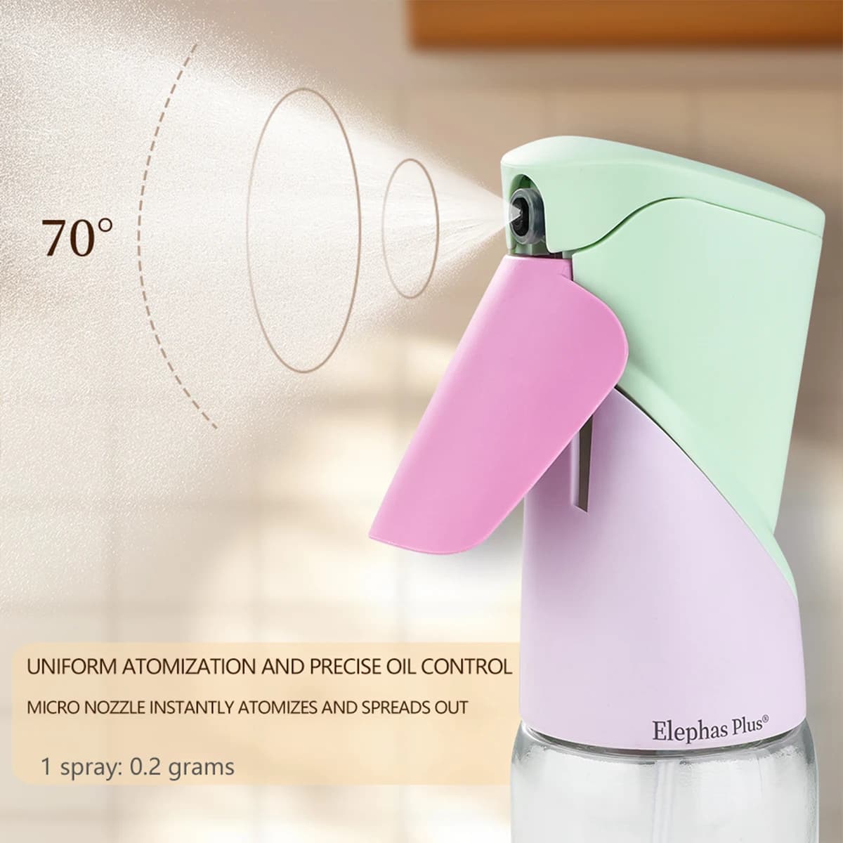 Pulvérisateur d'huile d'olive, flacon pulvérisateur en verre pour la cuisine, flacon pulvérisateur pour barbecue - Distributeur d'huile alimentaire domestique importé avec brume fine