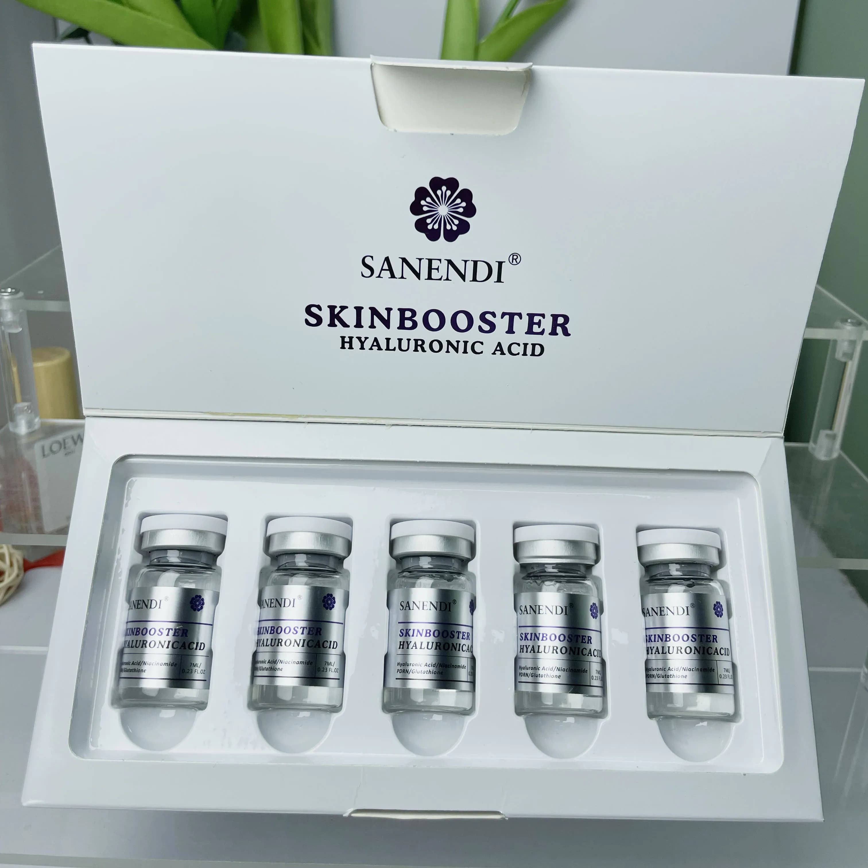 Sanendi peau BOOSTER acide hyaluronique Solution de problèmes de peau du visage hydratant hydratation Solution de protéines de soin de la peau coréenne