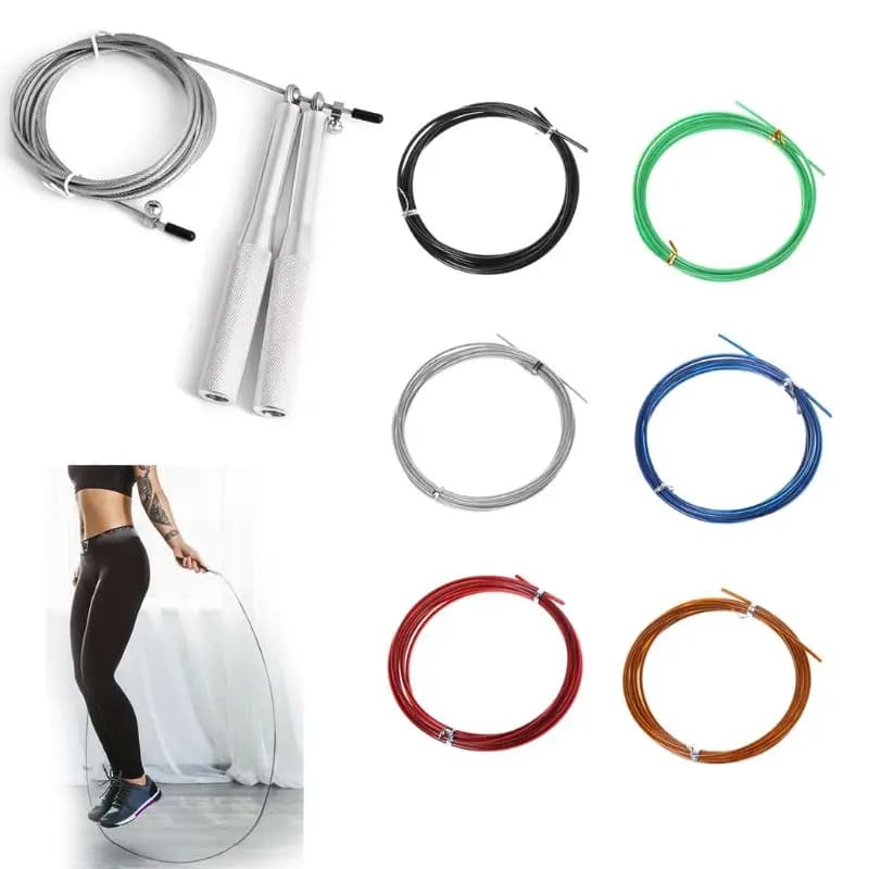 Câble en fil d'acier remplaçable Crossfit de 3m, cordes à sauter de vitesse, corde de rechange pour sauter